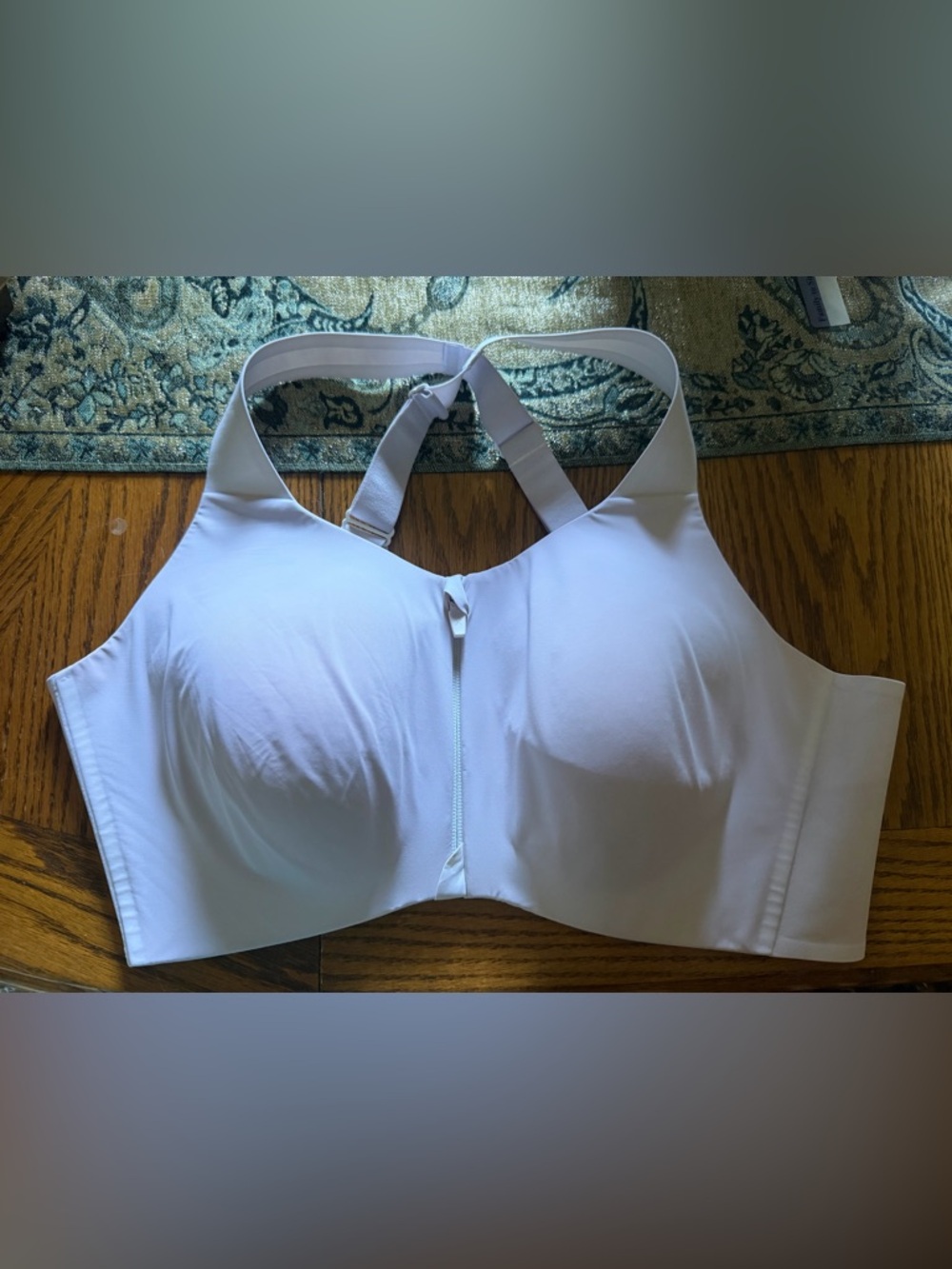Knix Sports Bra White Size 8 (Xl) Nylon Spandex Adjustable Racerback Wireless